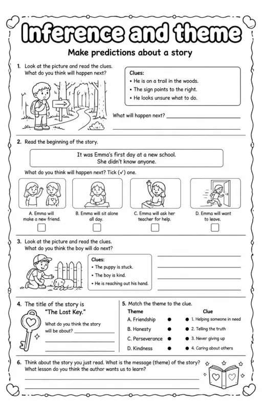 Make predictions about a story