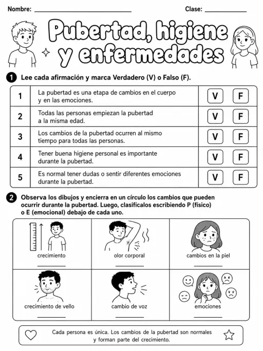 3.º grado - cuerpo humano y salud - Paquete de fichas