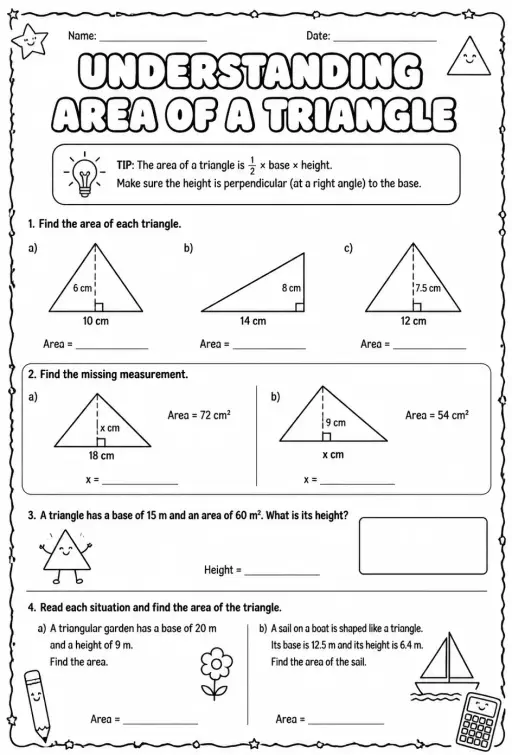 Understanding area of a triangle