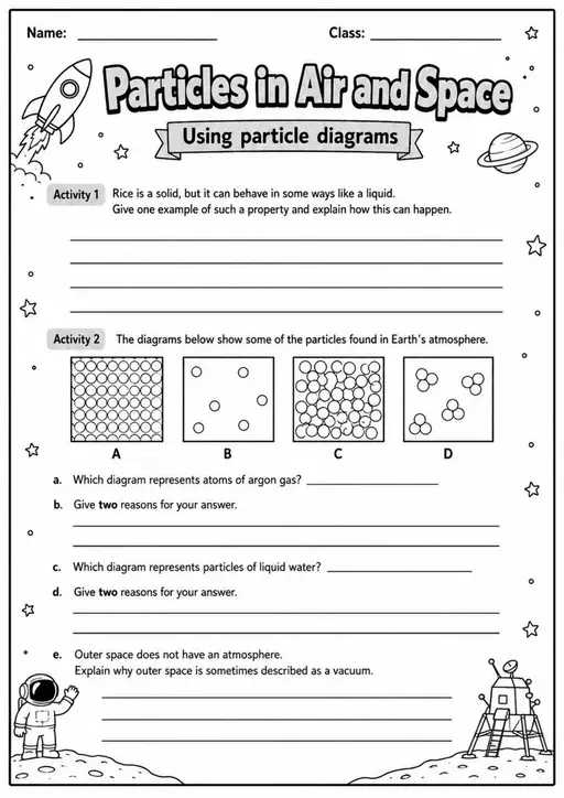 Lower Secondary Grade 6 Matter and Chemistry Worksheets - Pack 2