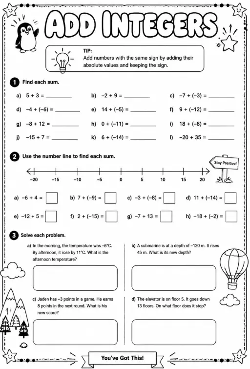 Add integers