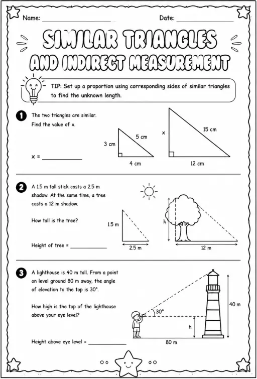 Similar triangles and indirect measurement