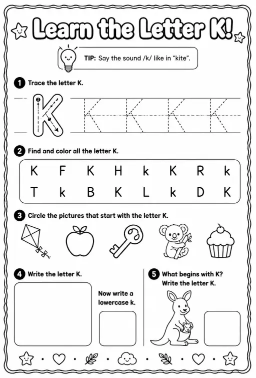 Learn the letter K