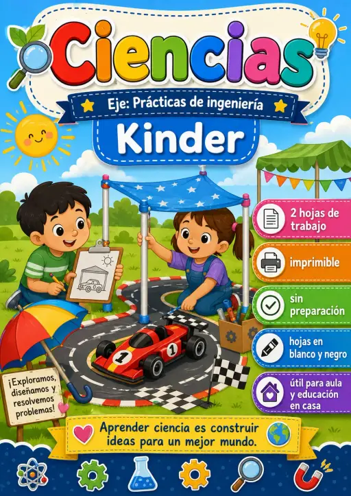 Kinder - Prácticas de ingeniería - Paquete de ciencias en español