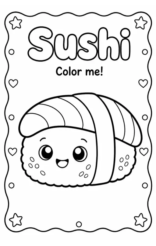 Sushi Coloring Pages