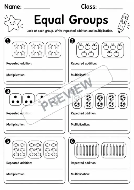 Multiplication Facts Practice | 5 Worksheets | Grade 3