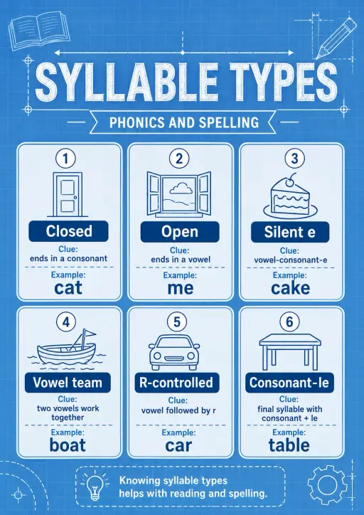 Silent e Phonics and Spelling Infographic