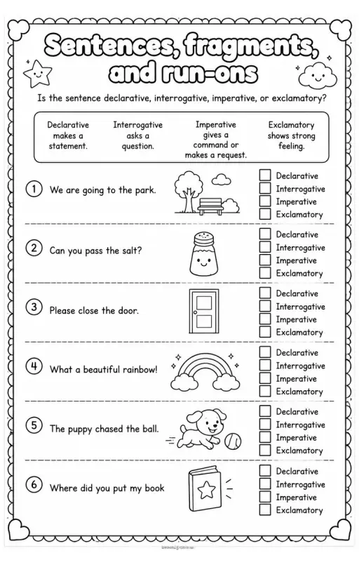 Is the sentence declarative, interrogative, imperative, or exclamatory?