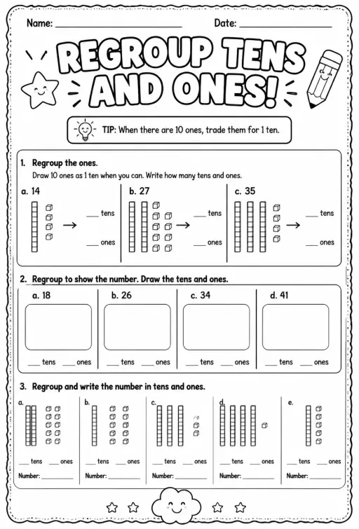 Regroup tens and ones