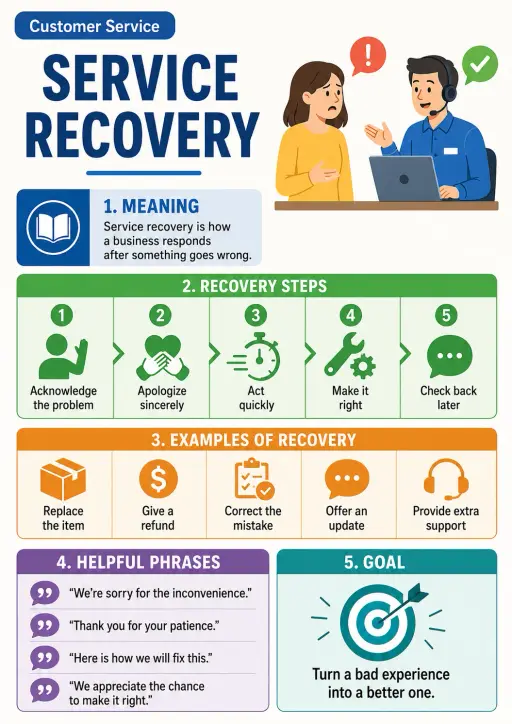 Service recovery Customer Service Infographic