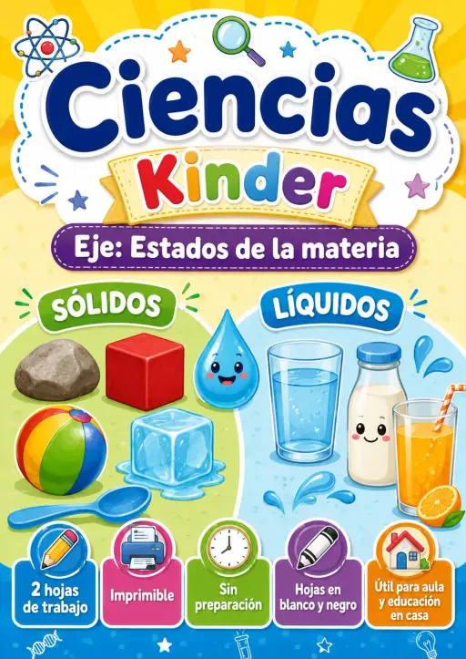 Kinder - Estados de la materia - Paquete de ciencias en español