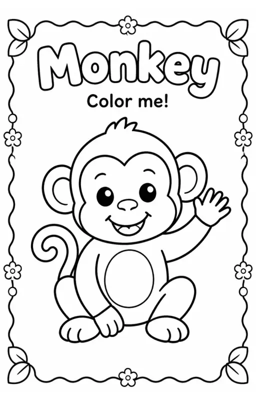 Monkey Coloring Pages