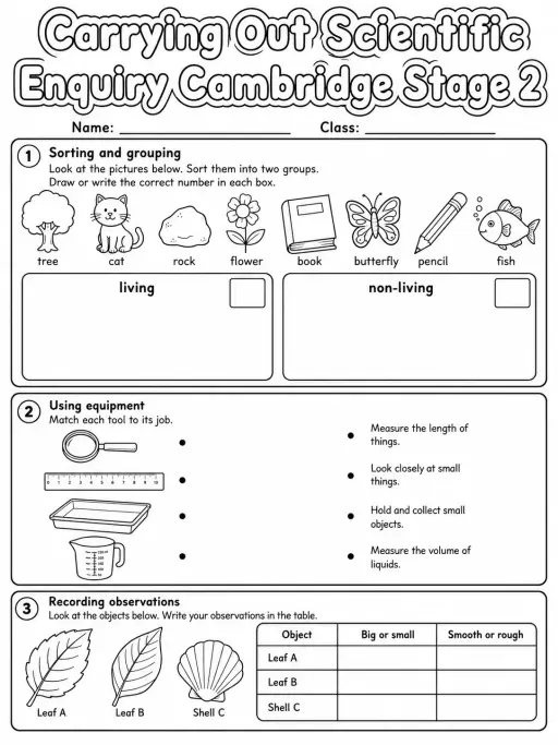 Carrying Out Scientific Enquiry Cambridge Stage 2