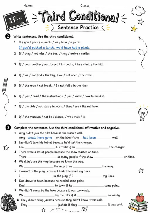 Third Conditional 2 | Grades 5-6 Grammar Worksheet