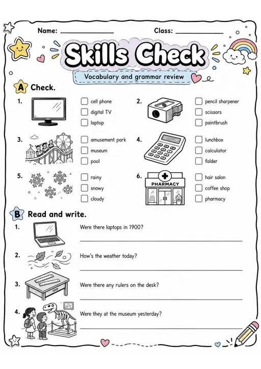 Skills Check | Grade 2 English Language Arts Worksheet
