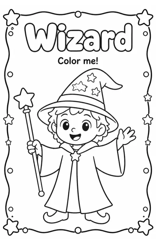 Wizard Coloring Pages