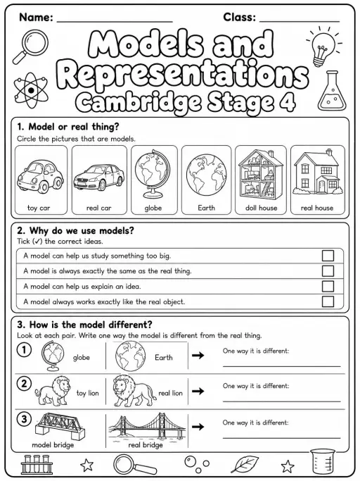 Models and Representations Cambridge Stage 4