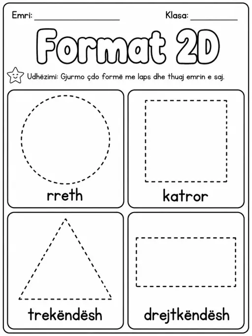 Format 2D - Pako fletësh pune
