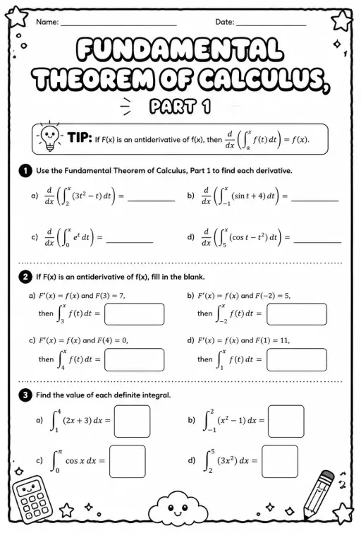 Fundamental Theorem of Calculus, Part 1