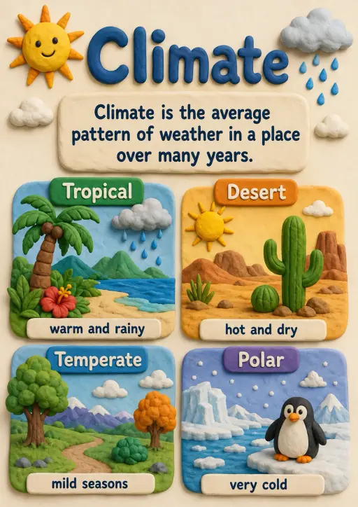 Climate Earth and Space Infographic