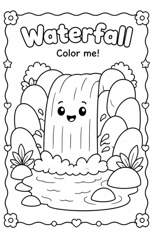 Waterfall Coloring Pages