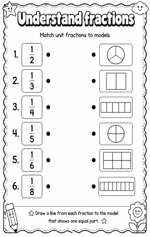 Match unit fractions to models
