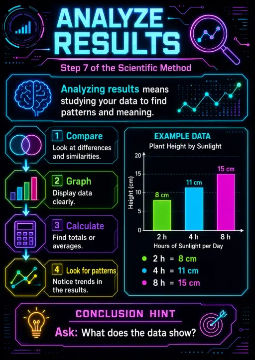 Analyze results Scientific Method Infographic