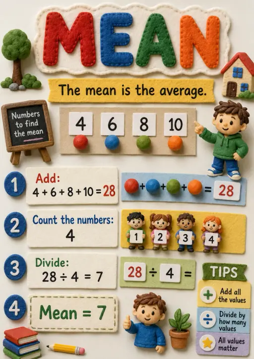 Mean Data and Statistics Infographic