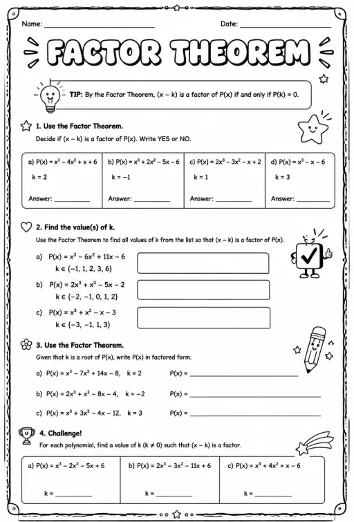 Factor theorem