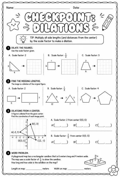 Checkpoint: Dilations