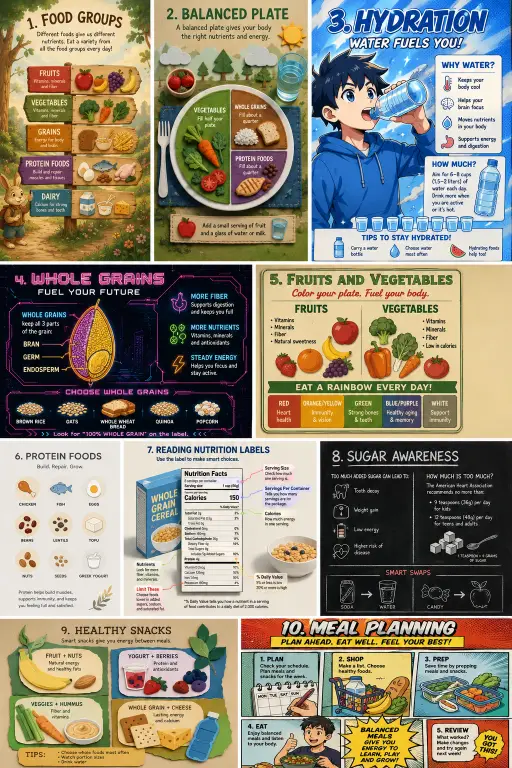 2. Balanced Plate Nutrition Infographic