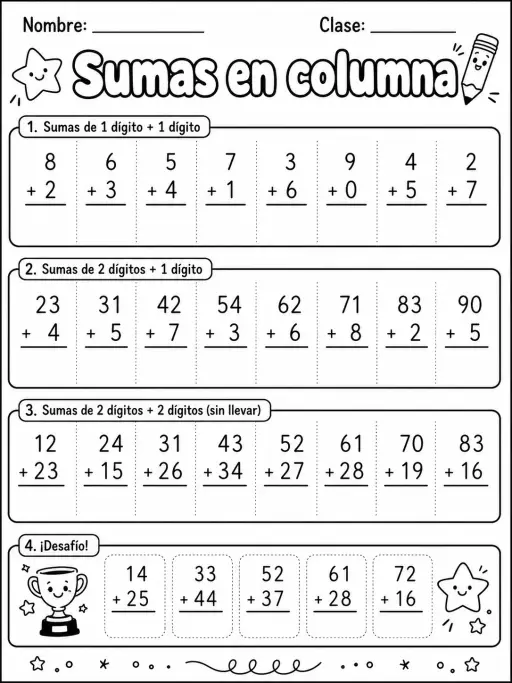 4.º grado - repaso mixto: suma y resta y multiplicación y división - Paquete de fichas