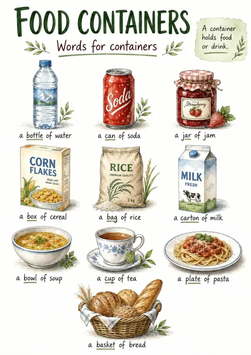 Food Containers Infographic