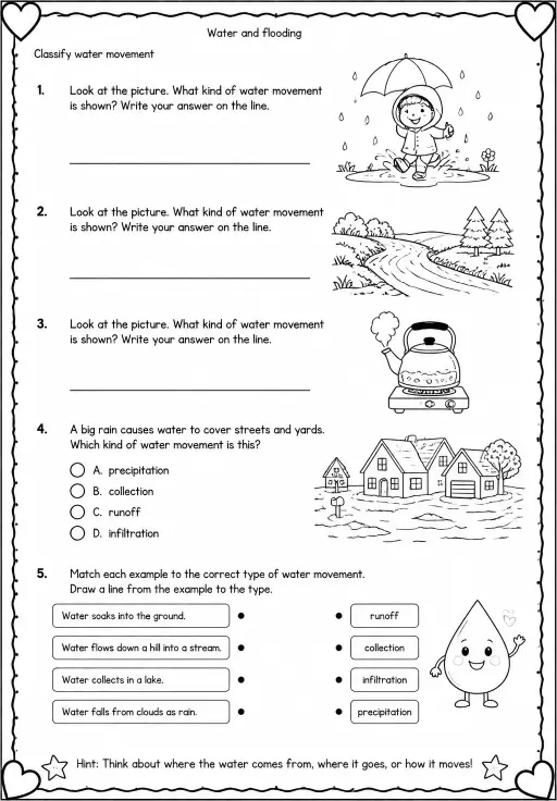 Classify water movement