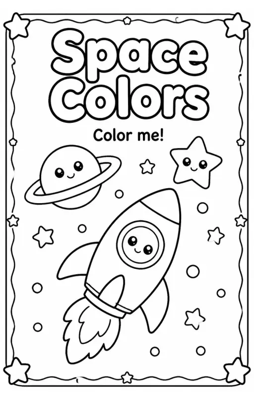 Space Colors Coloring Page