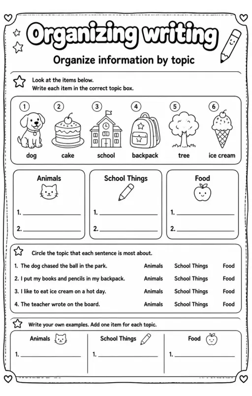 Organize information by topic