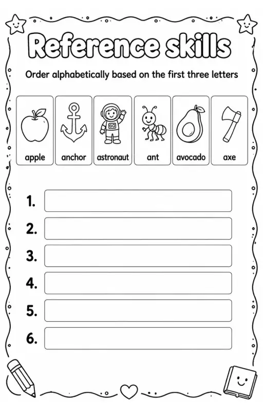 Order alphabetically based on the first three letters