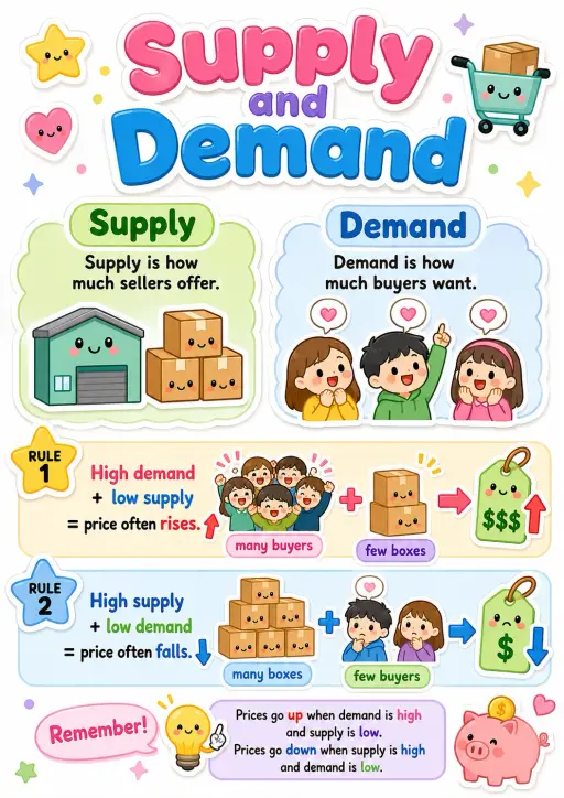 Supply and Demand Economics Infographic