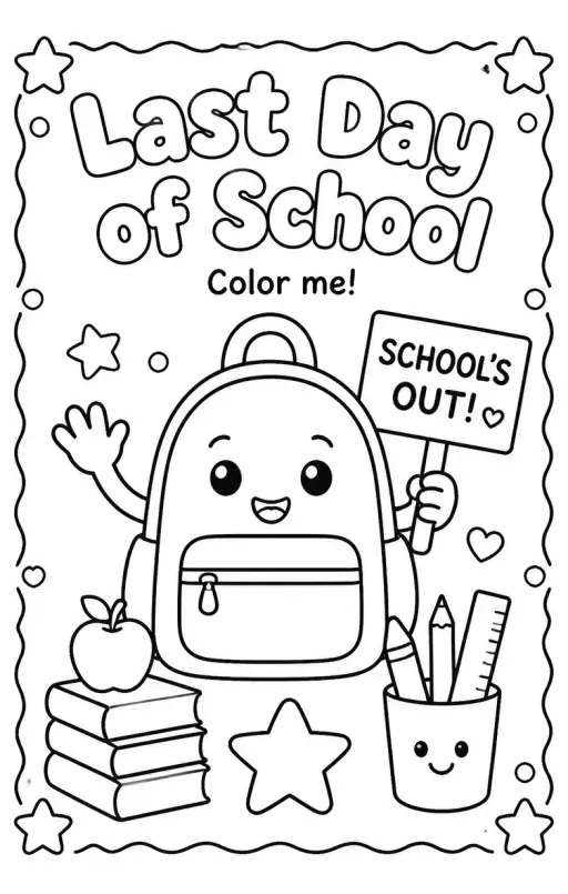 Last Day of School Coloring Pages