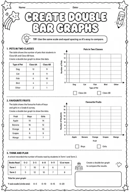 Create double bar graphs