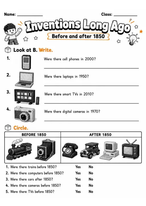Inventions Long Ago | Grade 2 Reading Worksheet