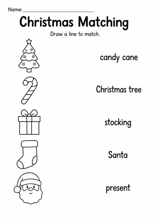 Christmas Matching — Grade 2