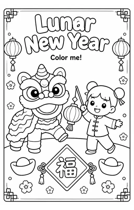 Lunar New Year Coloring Pages