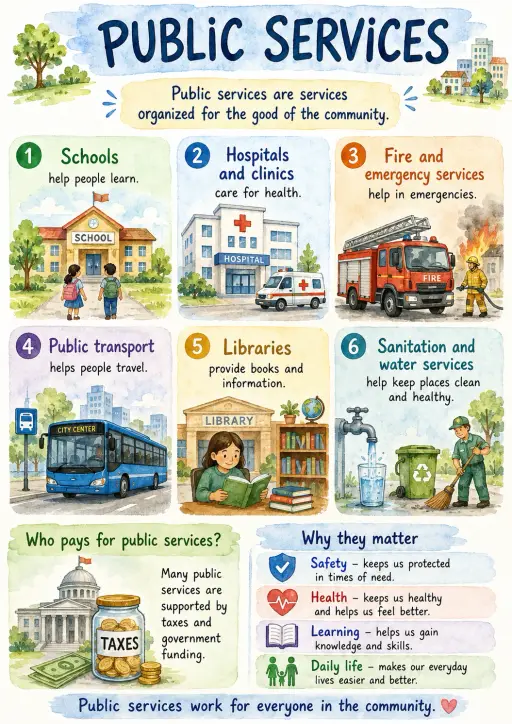 Public services Civics Infographic