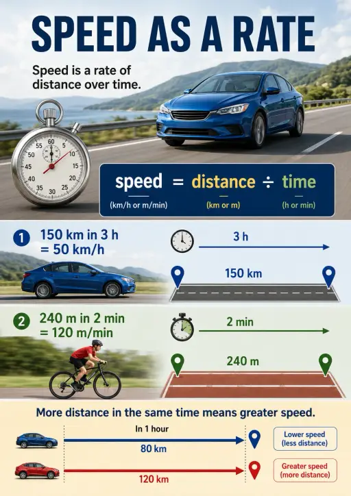 Speed As a Rate Ratios Infographic