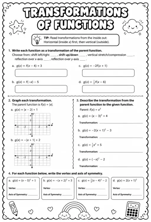 Transformations of functions