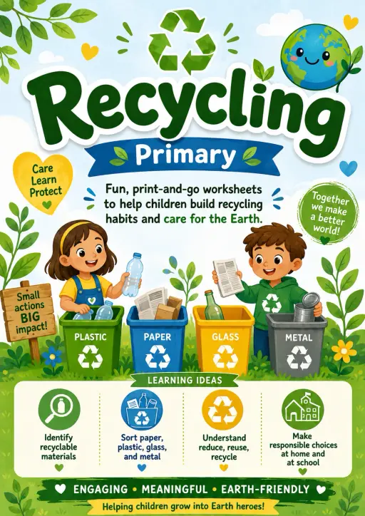 Recycling Worksheet Pack
