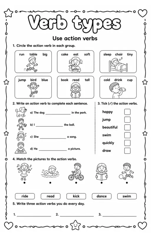 Use action verbs