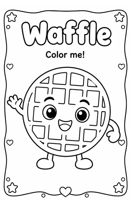 Waffle Coloring Pages