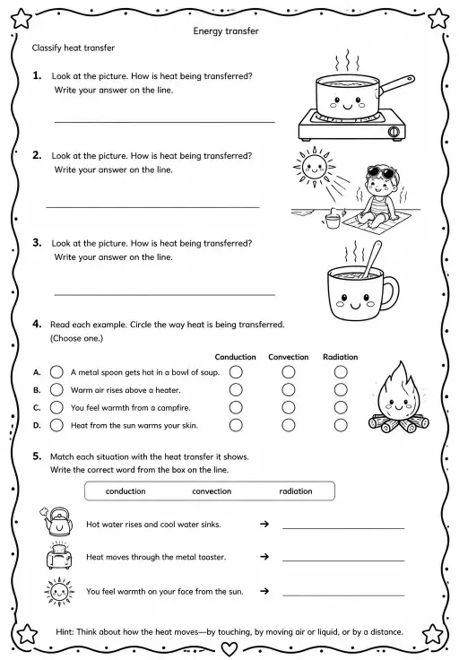 Classify heat transfer